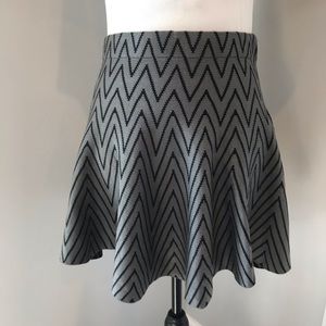 Candie’s Grey Chevron Skater Skirt